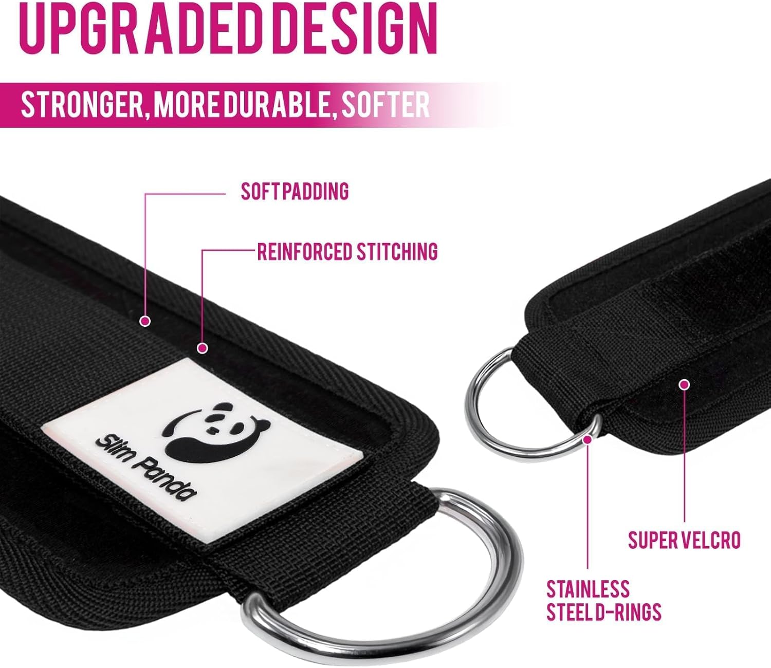 Thumbnail 1 de Slim Panda Sangle cheville musculation avec anille en D (neoprene) pour poulies et machines