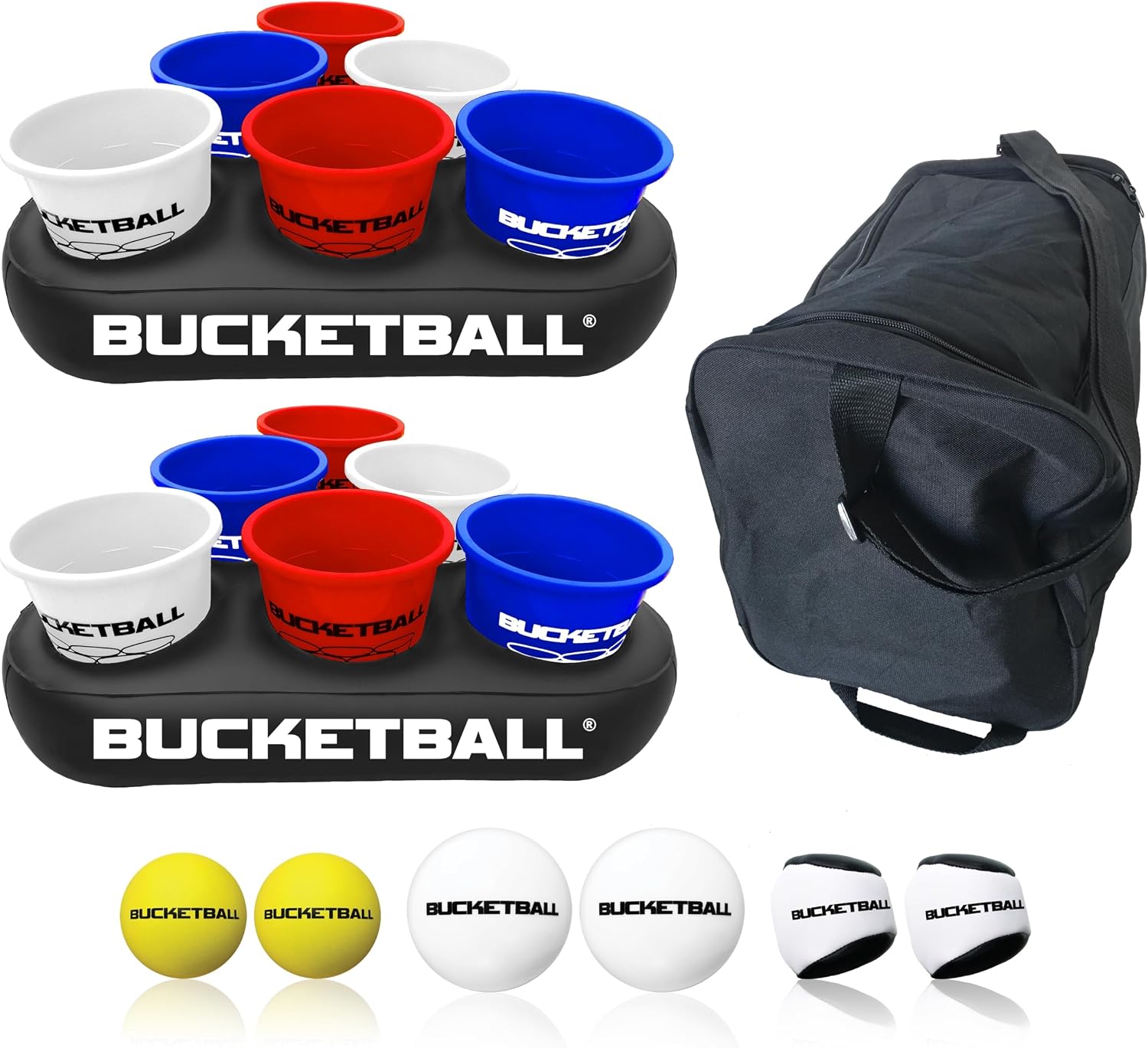 Detalle de BucketBall Original Party Pack (USA Edition) — portable outdoor and tailgate bucket game