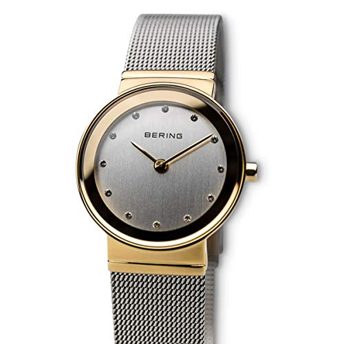 Thumbnail 1 de BERING 10126-001: Reloj de cuarzo para mujer con caja de acero inoxidable 26 mm, esfera plateada y correa milanesa