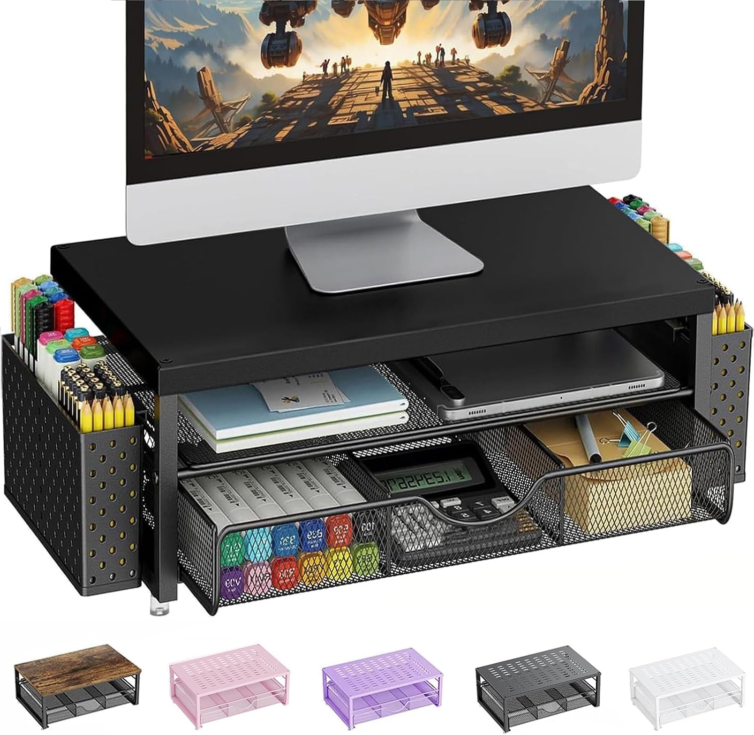 Detalle de Pygocereri Monitorständer Schreibtisch Organizer