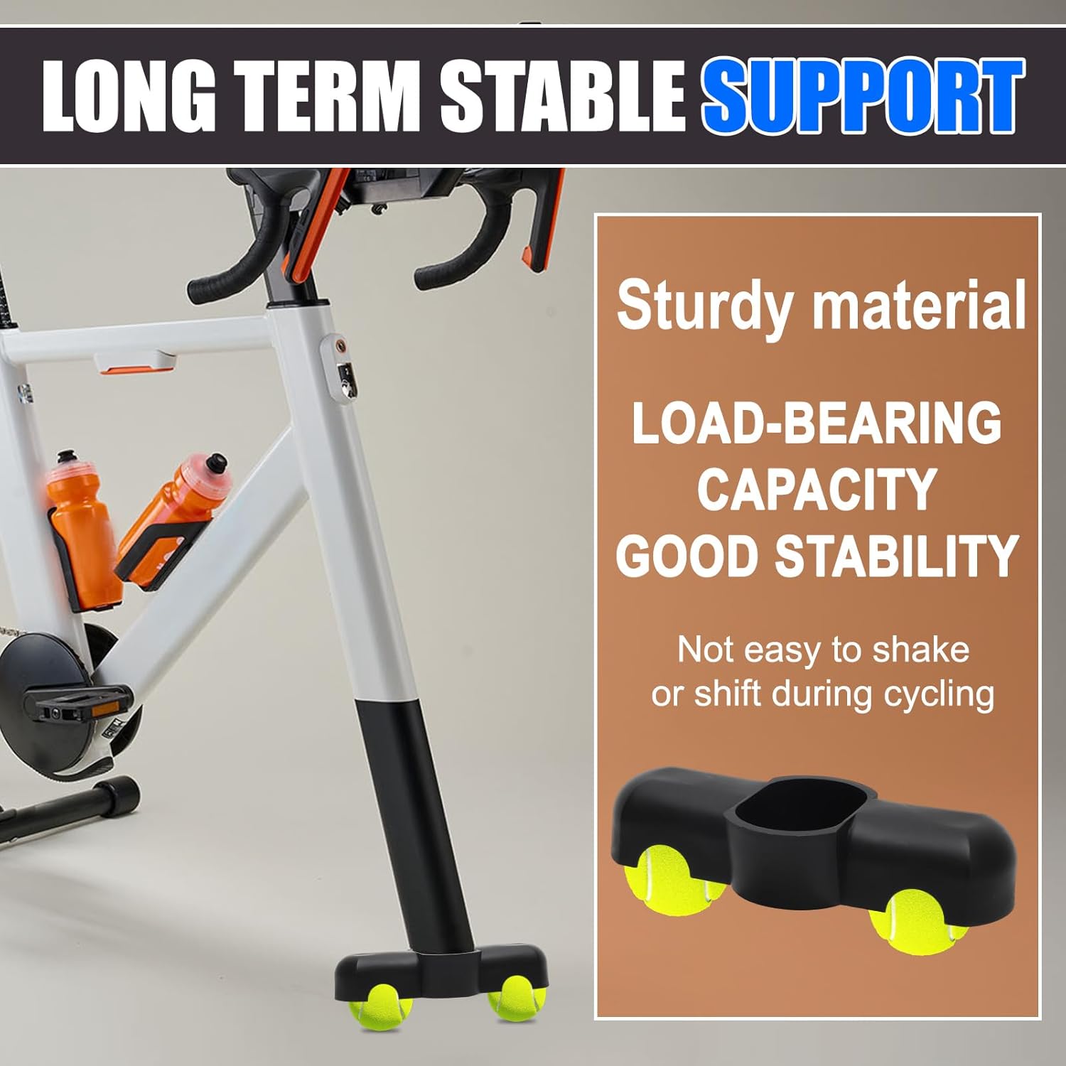 Thumbnail 2 de Umllpet Rocker-Plate-Feet Adapter (1 Stück) für Indoor Cycling Rollentrainer – mit 2 Tennisbällen