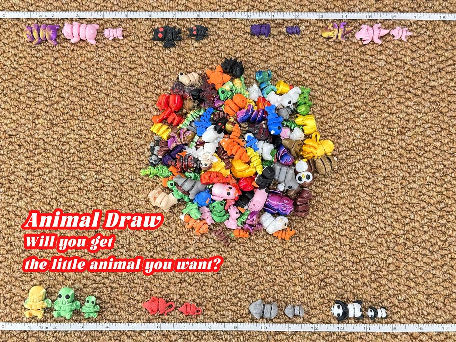 Thumbnail 5 de 120 Pcs Mini 3D Printed Animal Set: Articulated, Colorful Desk Companions