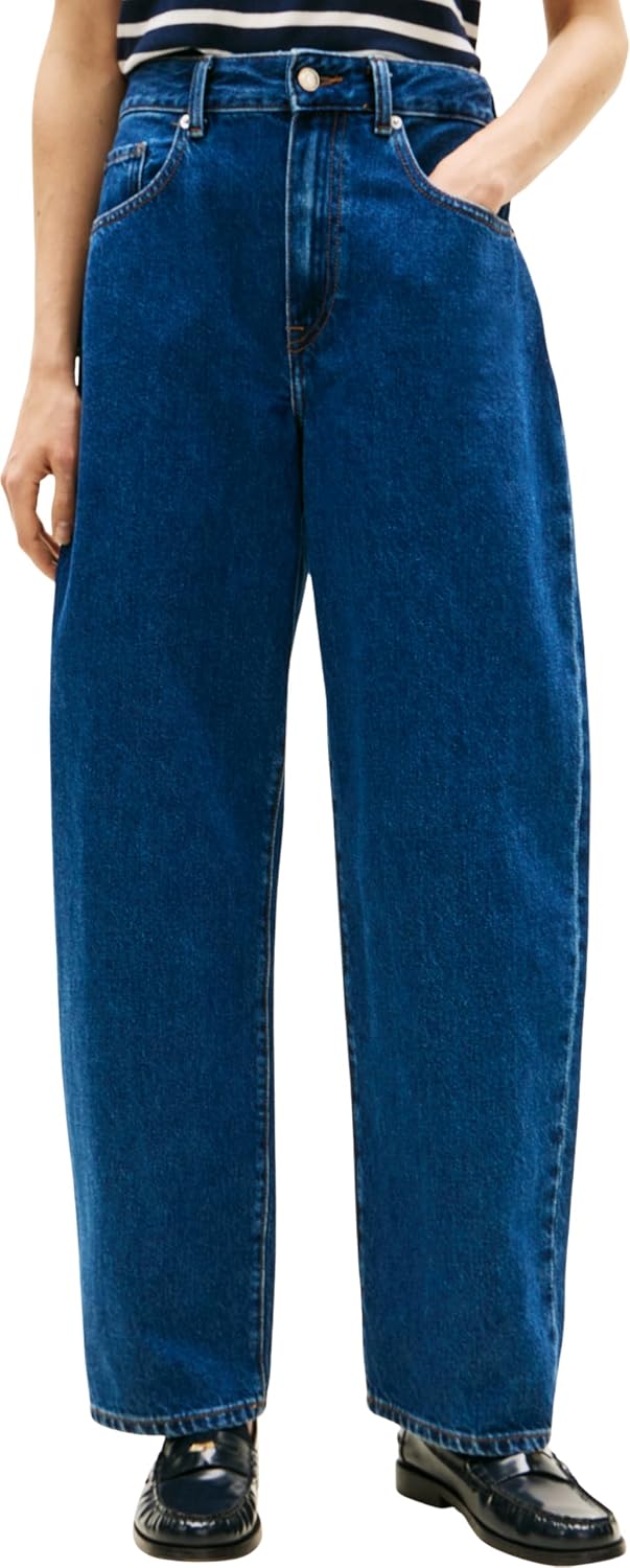Detalle de Tommy Hilfiger DNM EMI Barrel RW Ww0ww49665 – Jeans da Donna in Denim Barrel