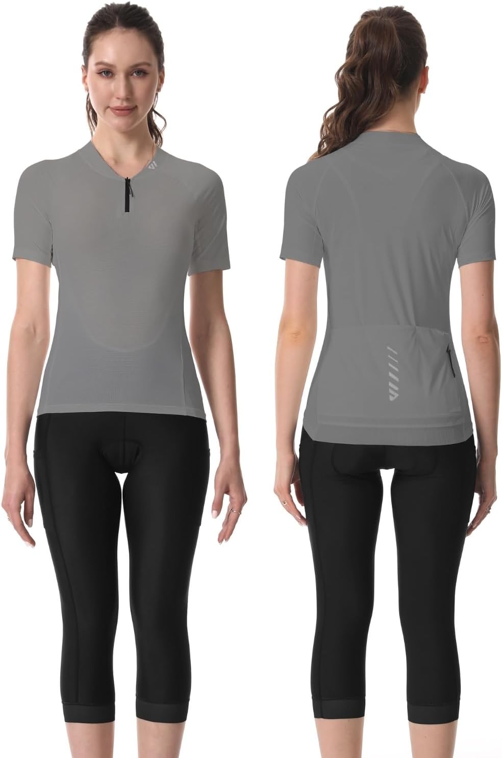 Thumbnail 1 de Wulibike Damen Radtrikot Halbes Reißverschluss – atmungsaktives MT/B-Trikot mit 4 Taschen
