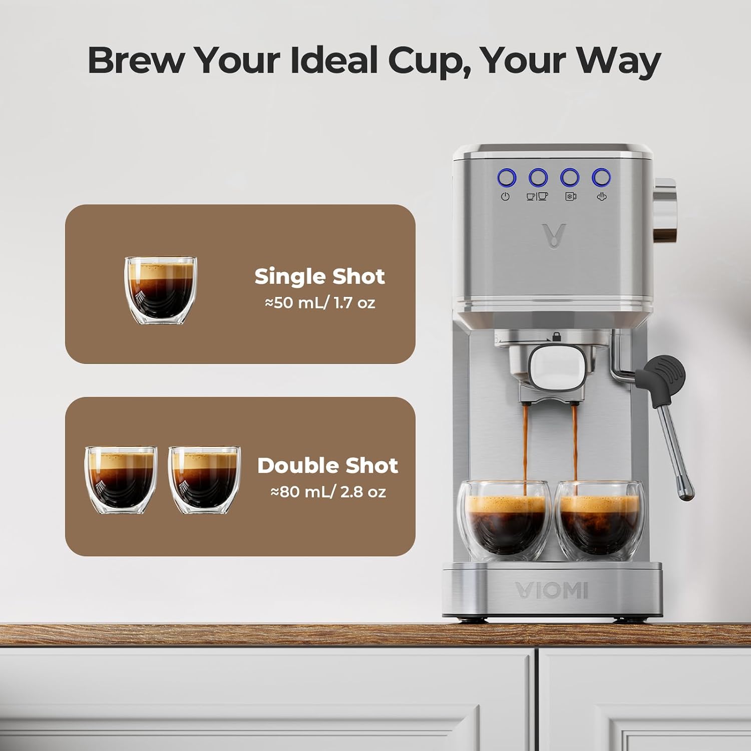 Thumbnail 6 de VIOMI Espresso Machine, Stainless Steel