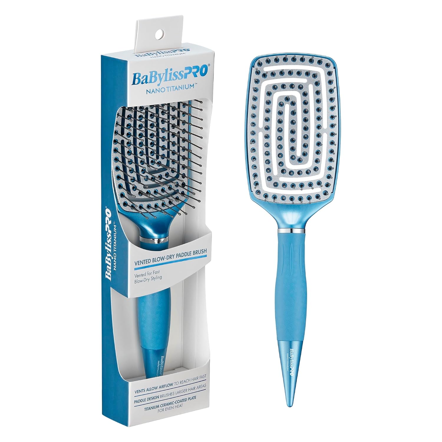 Detalle de BaBylissPRO Blow-Dry Paddle Brush, Nano Titanium