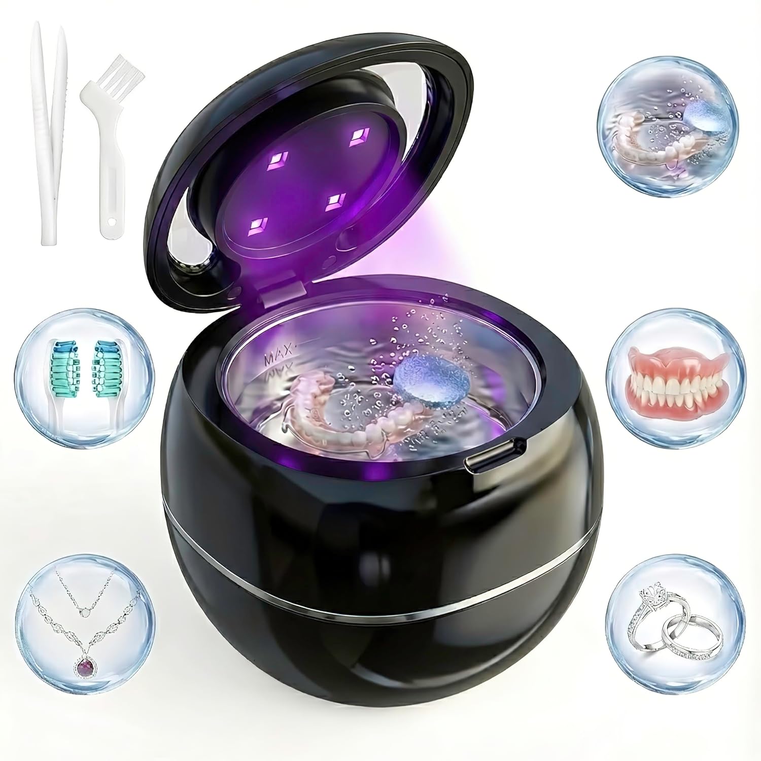 Detalle de Etermeish Ultrasonic Cleaner, 180 mL