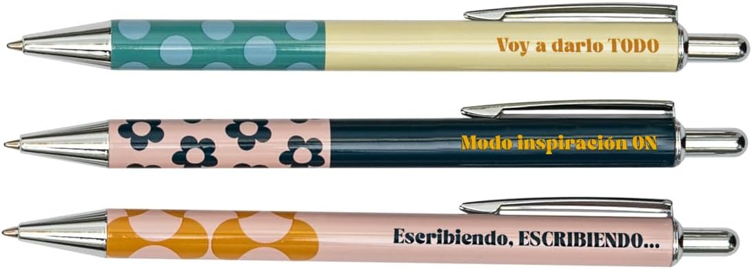 Detalle 2 de Mr. Wonderful - Estuche con 3 bolígrafos ✨ Aprovecha cada momento
