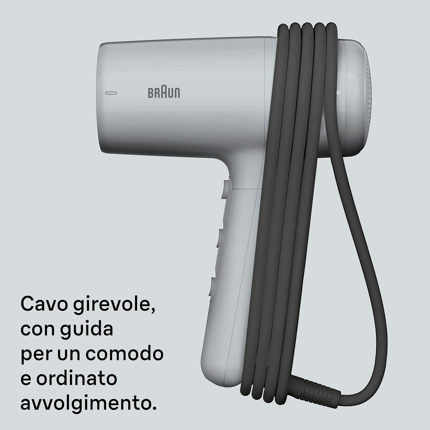 Detalle de Braun HD2.21 asciugacapelli 2200W con IONTEC, diffusore e concentratore