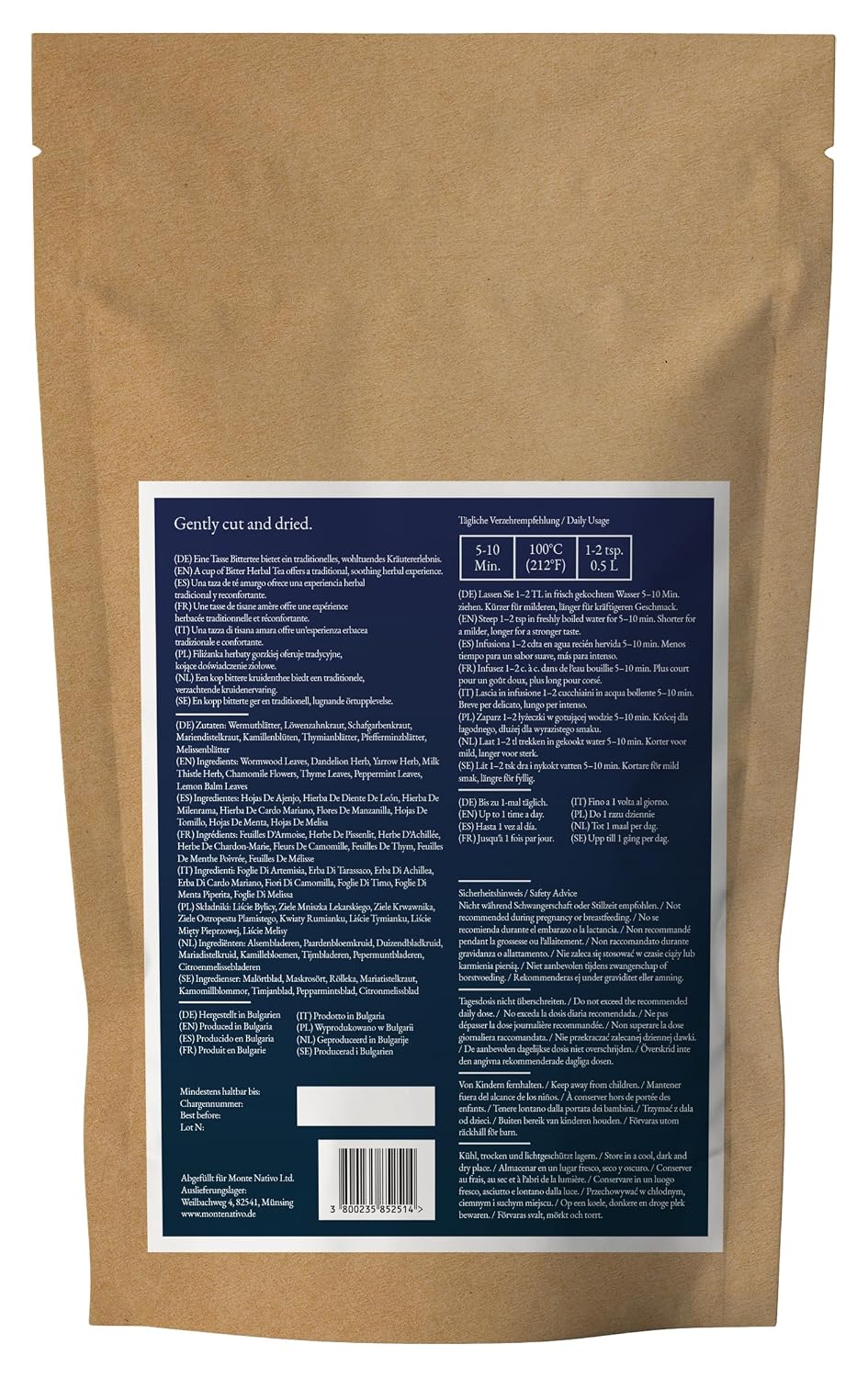 Detalle 2 de Bittertee stark Monte Nativo (150g) – Kräutertee lose