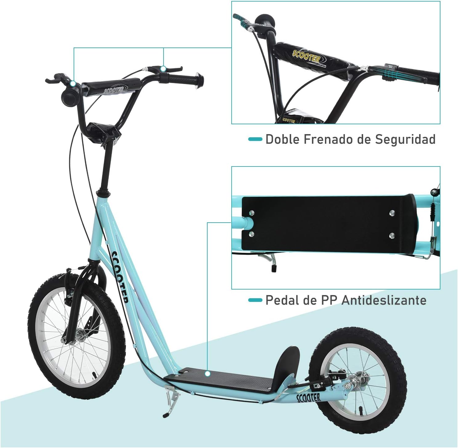 Detalle 2 de HOMCOM Scooter Patinete para Niños 100 kg