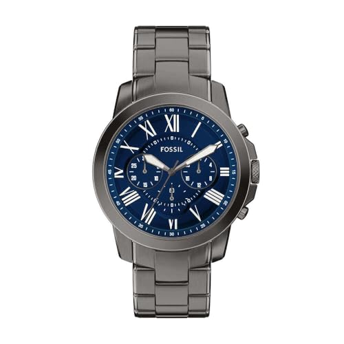 Detalle de Fossil Grant Watch for Men: Quartz Chronograph with Gunmetal Stainless Steel Strap