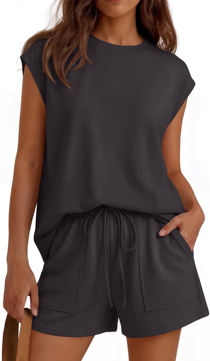 Thumbnail 6 de Crew Neck Cap Sleeve Set with Drawstring
