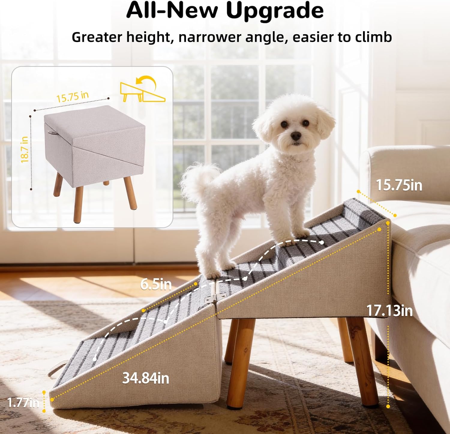 Detalle de Dog Stairs, 17.13-Inch Height