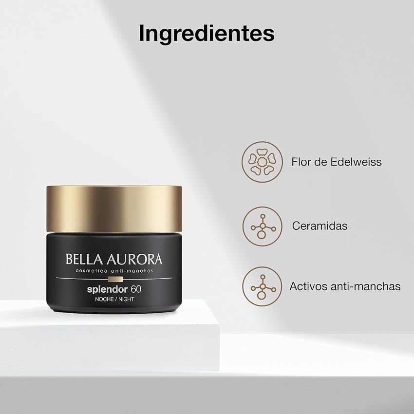 Detalle 2 de BELLA AURORA Splendor +60 crema de noche antiedad