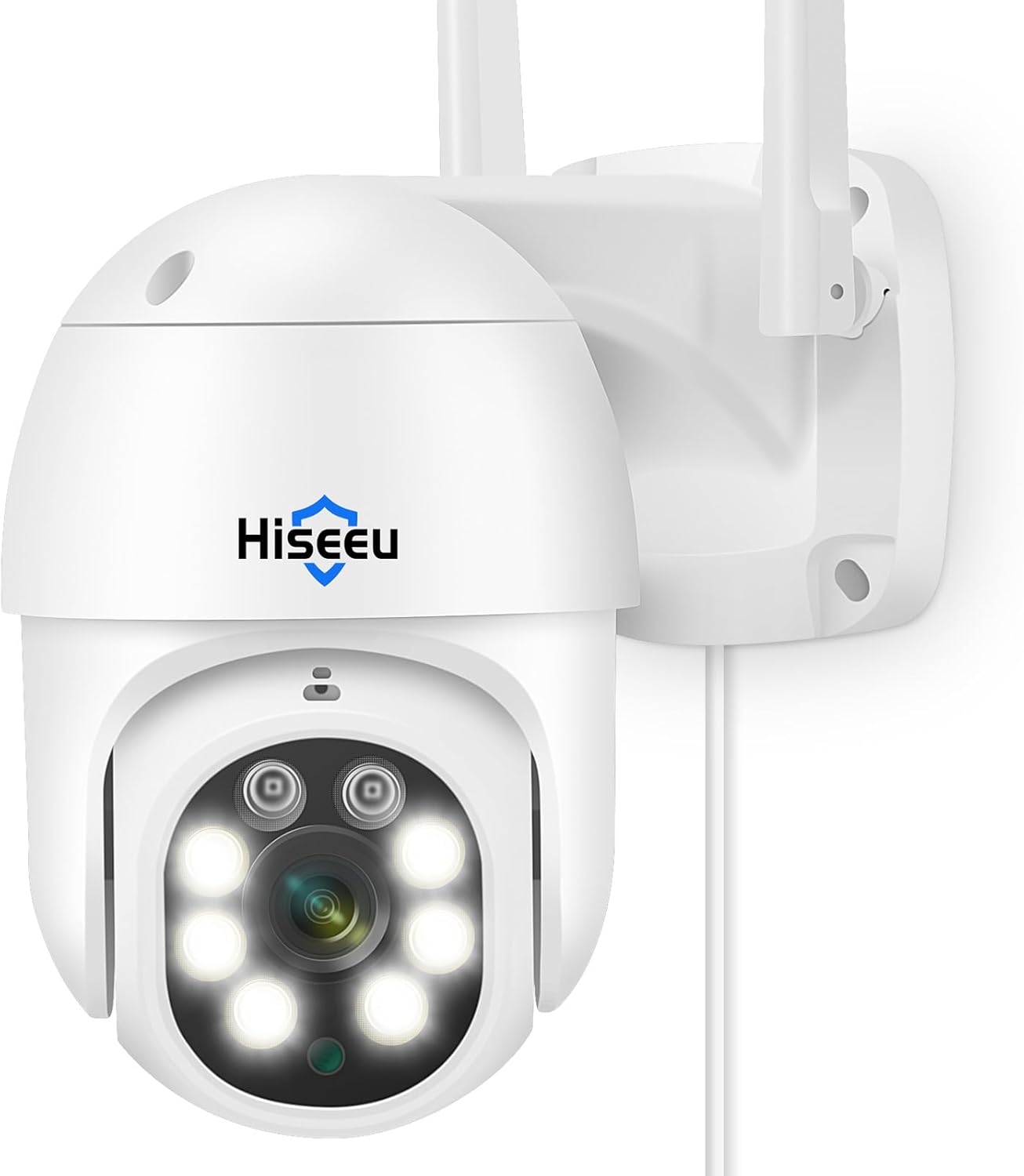 Detalle de Hiseeu 5MP 360° PTZ WiFi Esterno: sorveglianza avanzata con visione notturna a colori e rilevamento umano