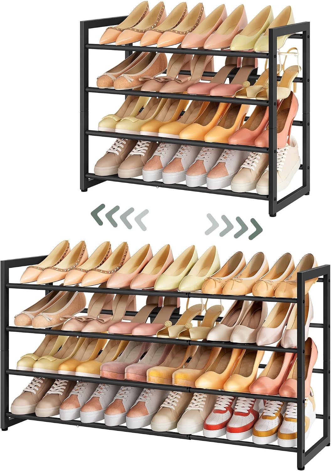 Detalle de FAVOOSTY Expandable Shoe Rack, 4-Tier