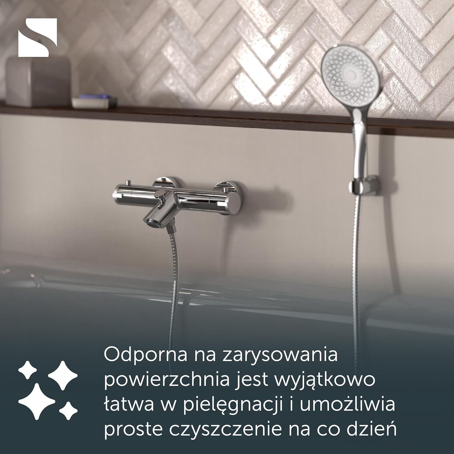 Thumbnail 5 de Schütte 52470 London Chrome – termostatyczna bateria wannowa ścienna