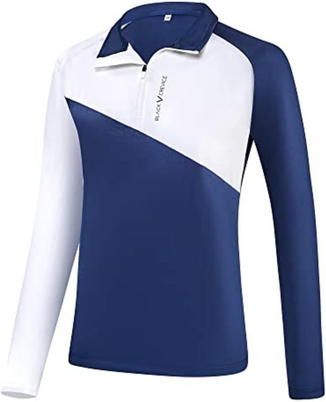 Detalle de Black Crevice Maglia Funzionale Zip Donna: Maglia sportiva termica in poliestere-elastan