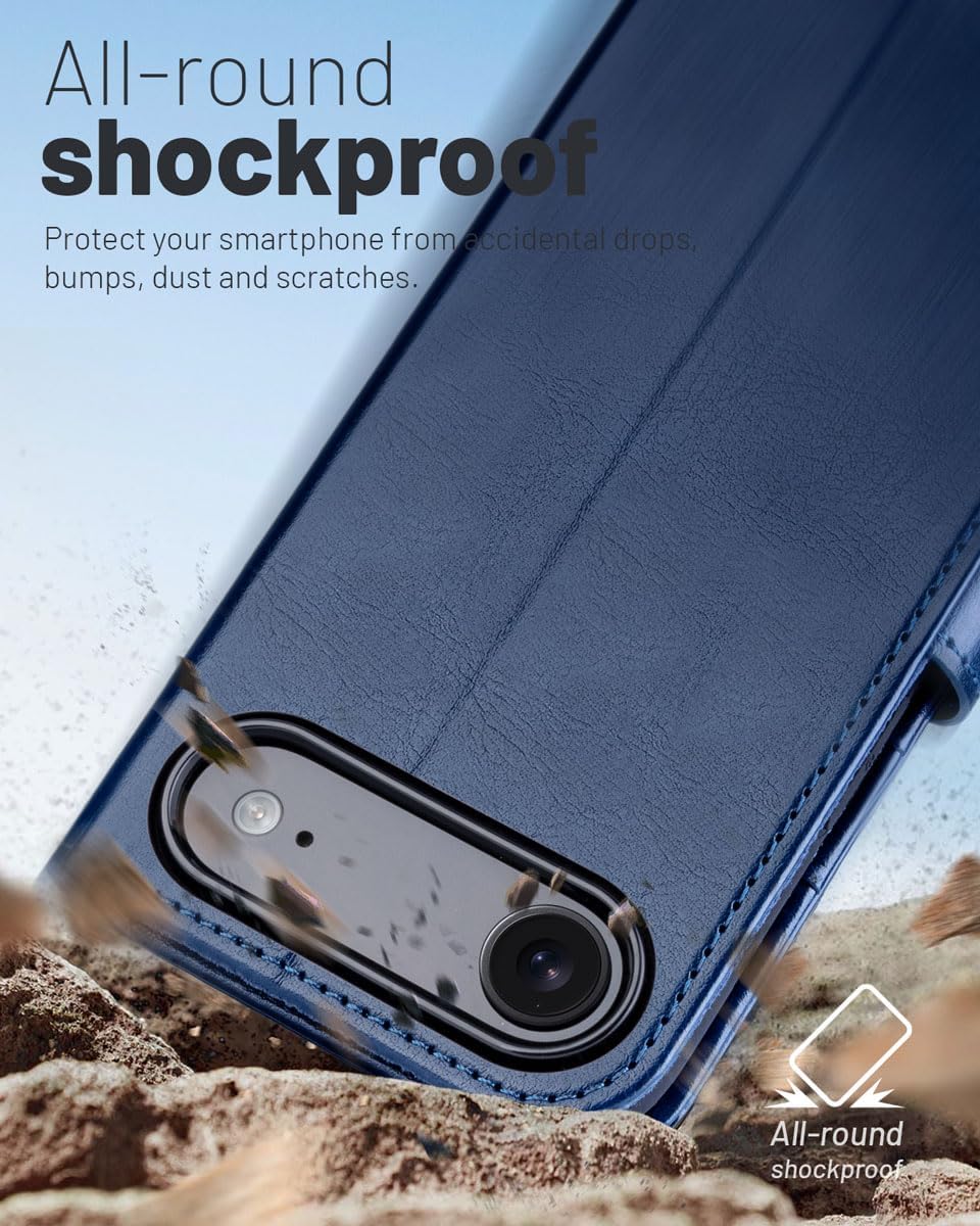 Thumbnail 5 de OCASE Hülle für iPhone Air 5G – Kartenfächer, RFID-Schutz, Standfunktion, Leder