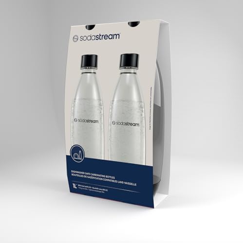Detalle 2 de Sodastream 1L Twin Pack Carbonated Water Bottle — Slim, Dishwasher Safe, BPA-Free & SodaStream Compatible