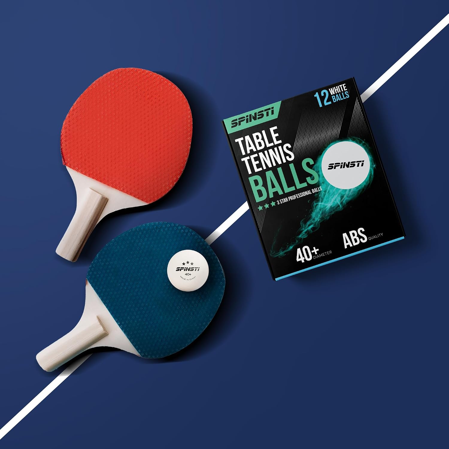 Detalle 1 de SPINSTI Premium Table Tennis Balls 40 mm