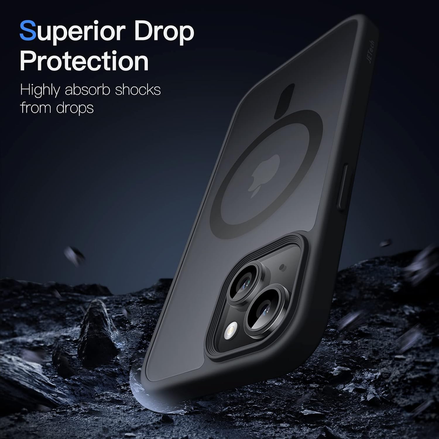 Detalle de JETech Cover Magnetica per iPhone 14 6,1" Nero — Protezione sottile con MagSafe