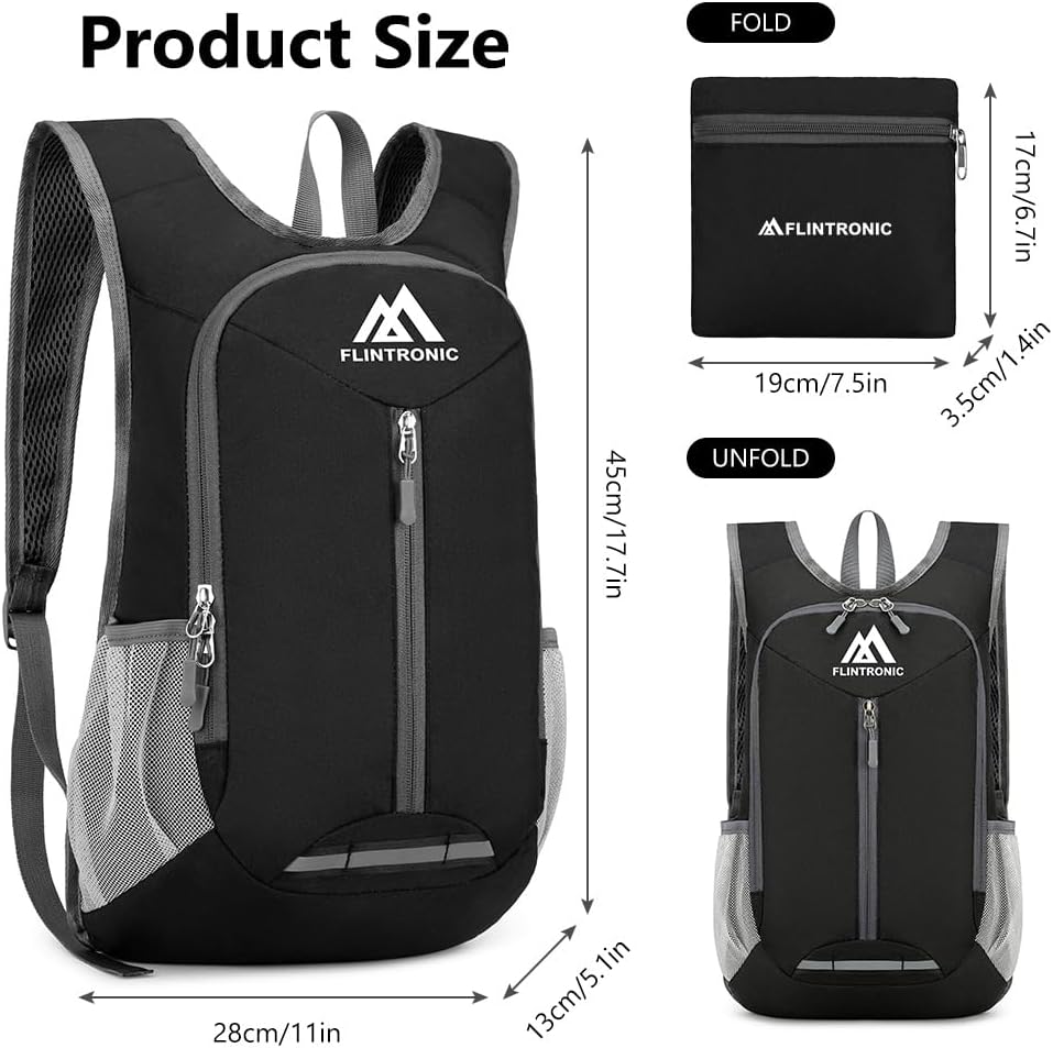 Detalle de flintronic Foldable Backpack 16L – Ultra-light packable waterproof daypack