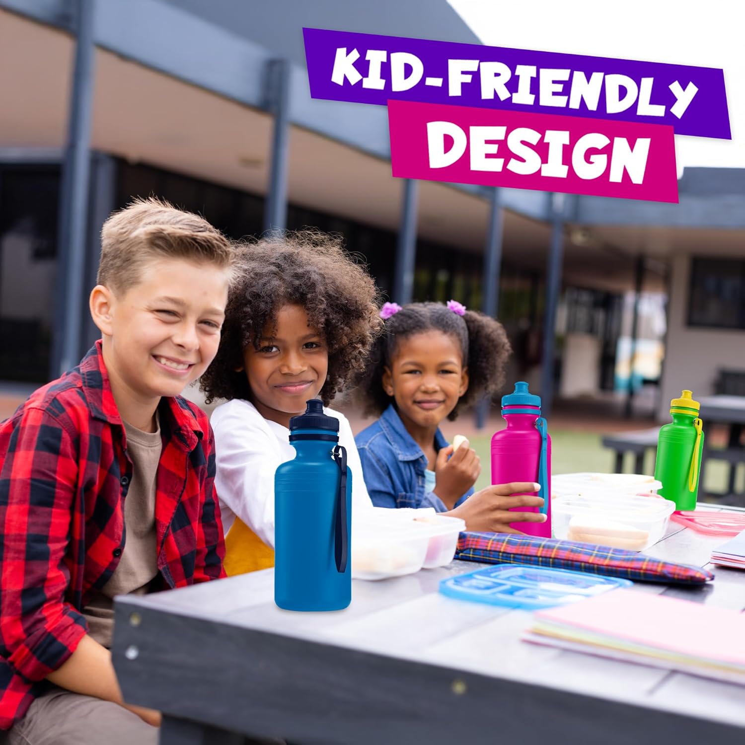 Detalle de Kids water bottles 12 pack 18 oz