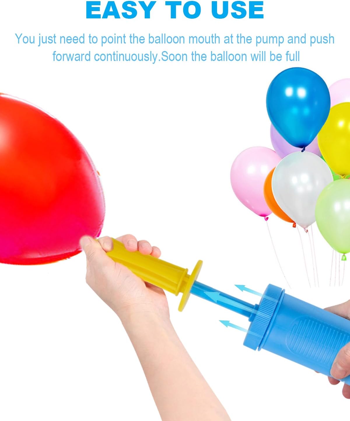 Thumbnail 5 de Pompe à ballon à main pour ballons en latex et alu — pompe à air pratique pour mariages et anniversaires