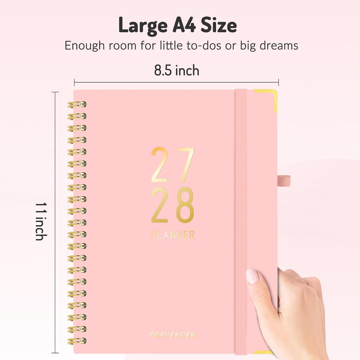 Thumbnail 6 de Forvencer 2027-2028 Planner, 18-Month Weekly and Monthly, 8.5 x 11-Inch
