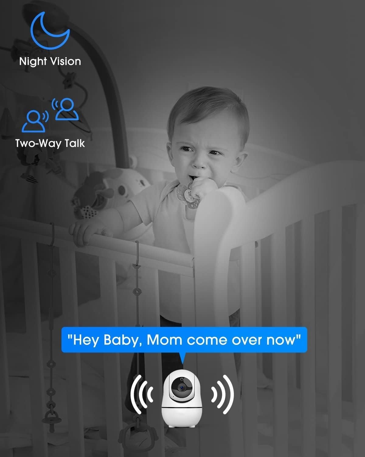Thumbnail 2 de Kidsneed Baby Monitor: 3.5-Inch Screen Video Baby Monitor with Pan-Tilt-Zoom Camera
