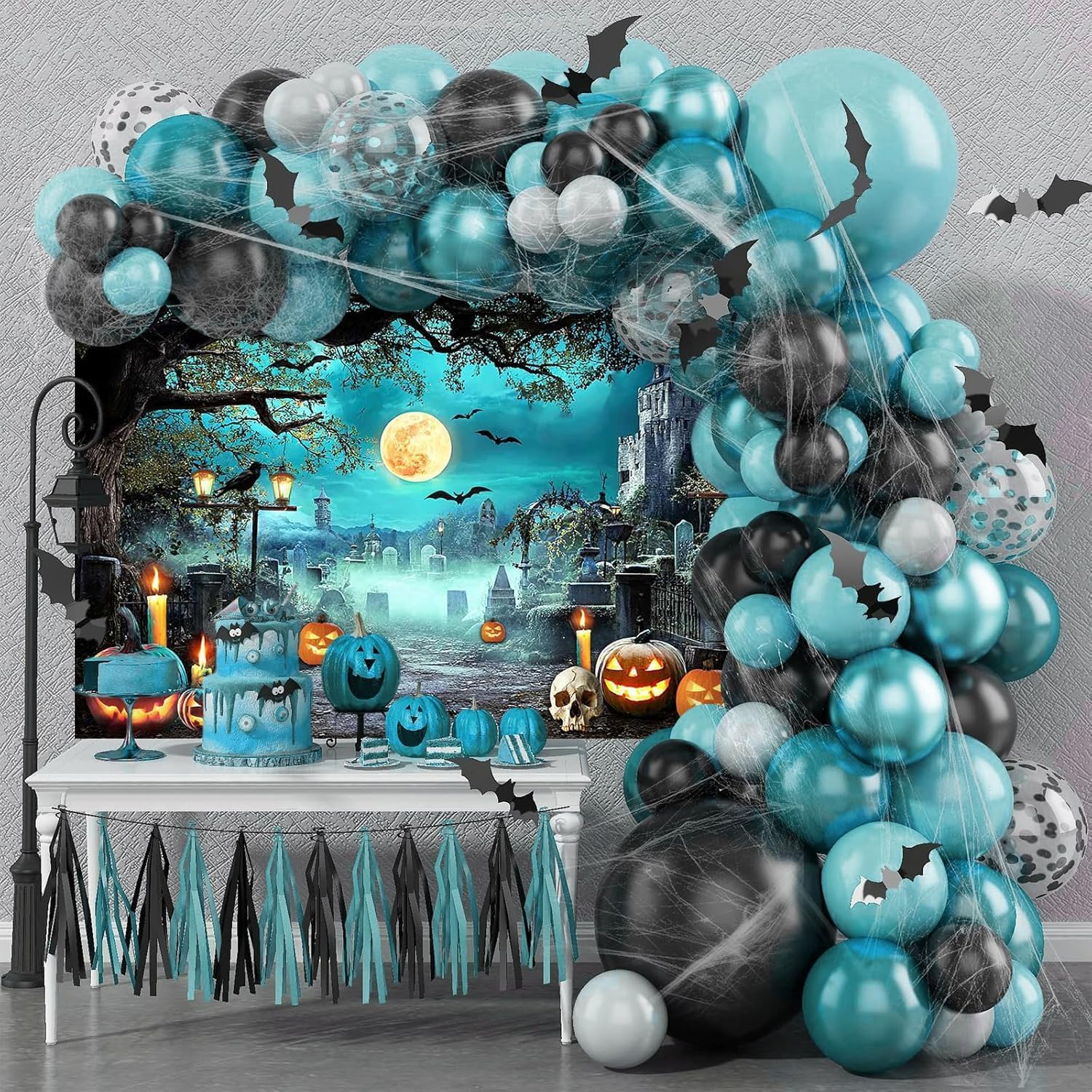 Detalle 2 de Mocsicka Halloween Backdrop 7x5ft