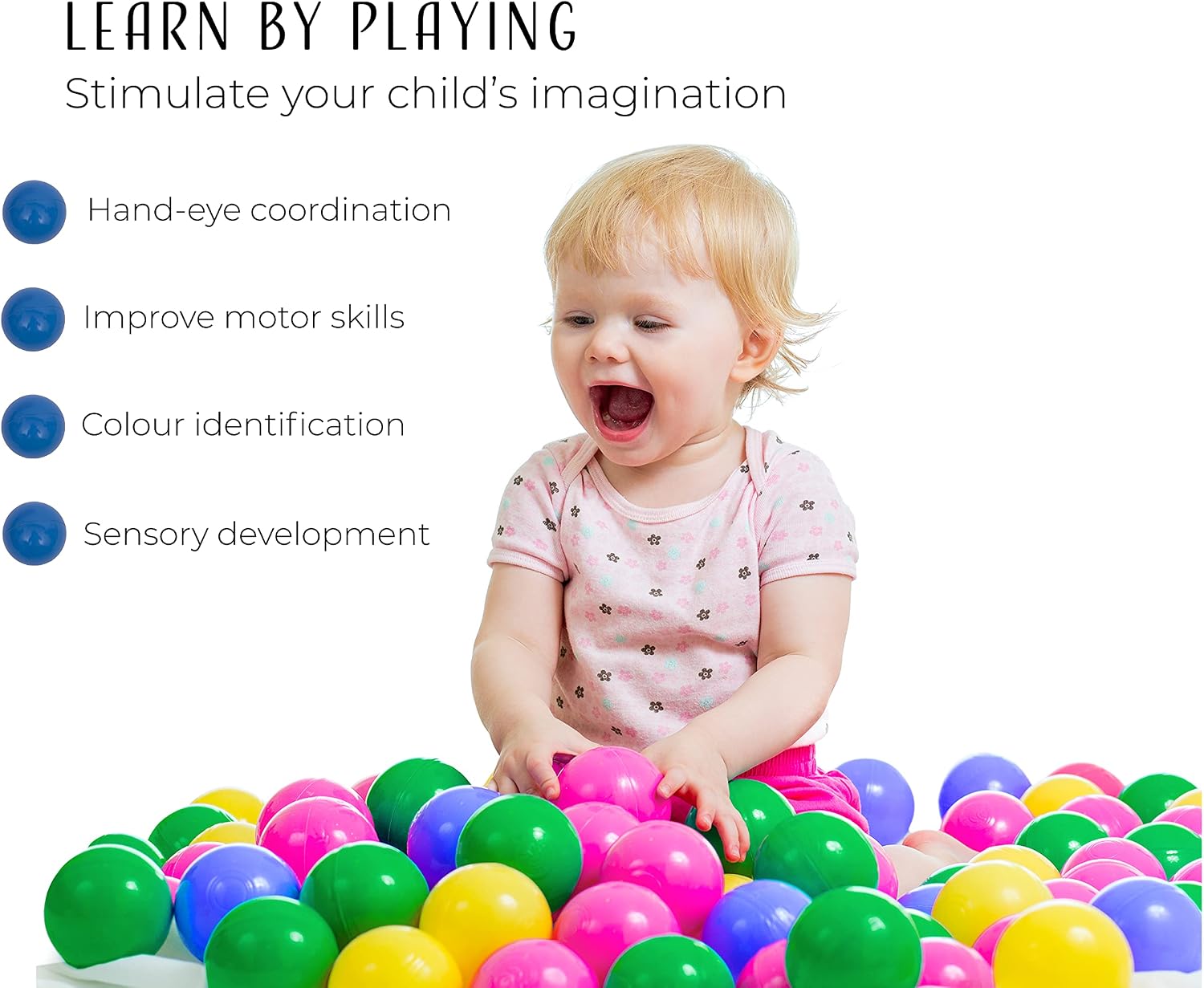 Thumbnail 4 de Straame Playballs: Soft Multicolour Pit Ball Set (100 x 5.5cm) for Kids