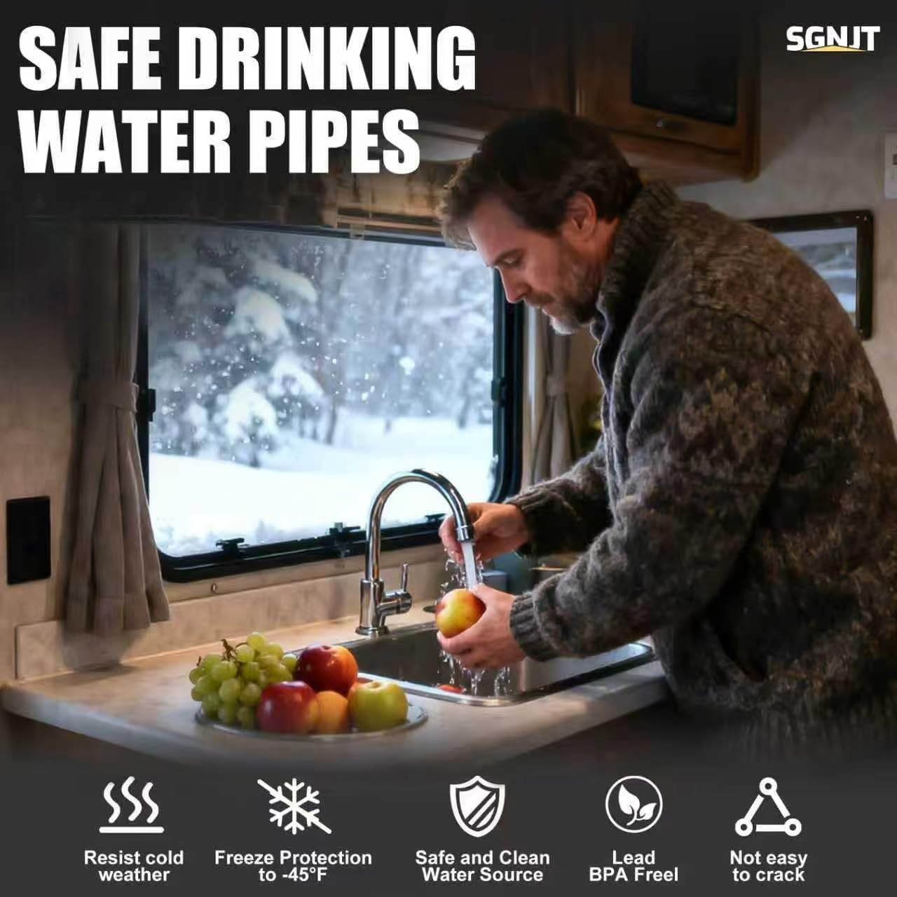 Detalle 2 de SGNJT 25FT Heated Water Hose for RV