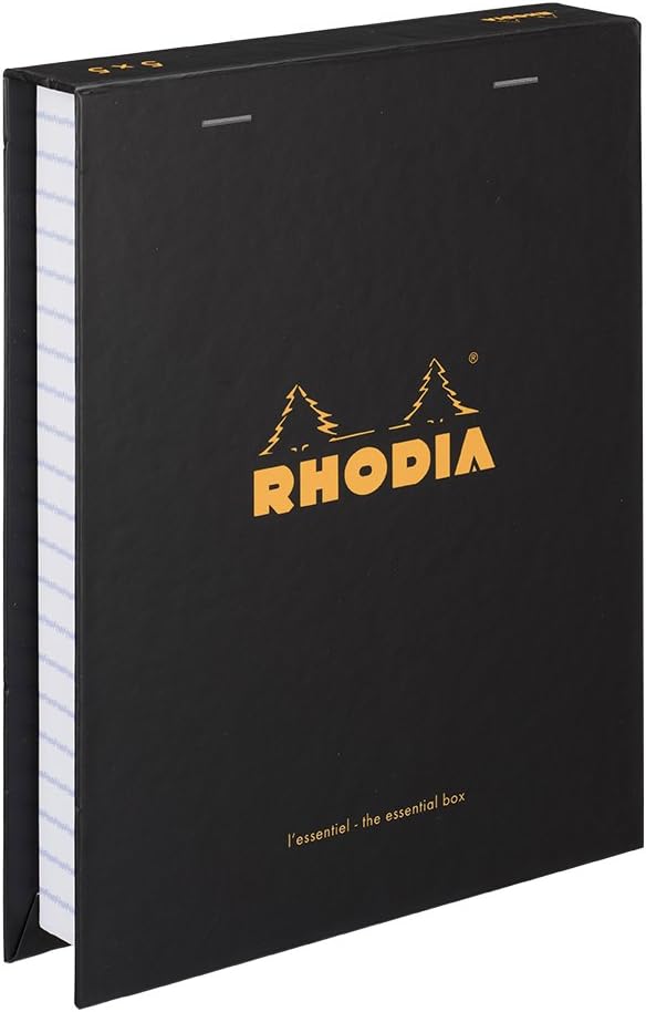 Detalle 2 de RHODIA 9200C Cofanetto l'Essentiel: 4 blocchi a punto metallico, quadretti piccoli e carta Clairefontaine