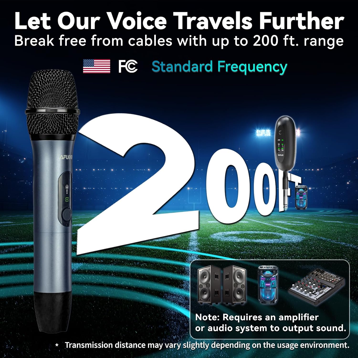 Thumbnail 5 de AFUOO W60 Pro Wireless Microphone Set, 2 Handheld Mics, 2.4 GHz