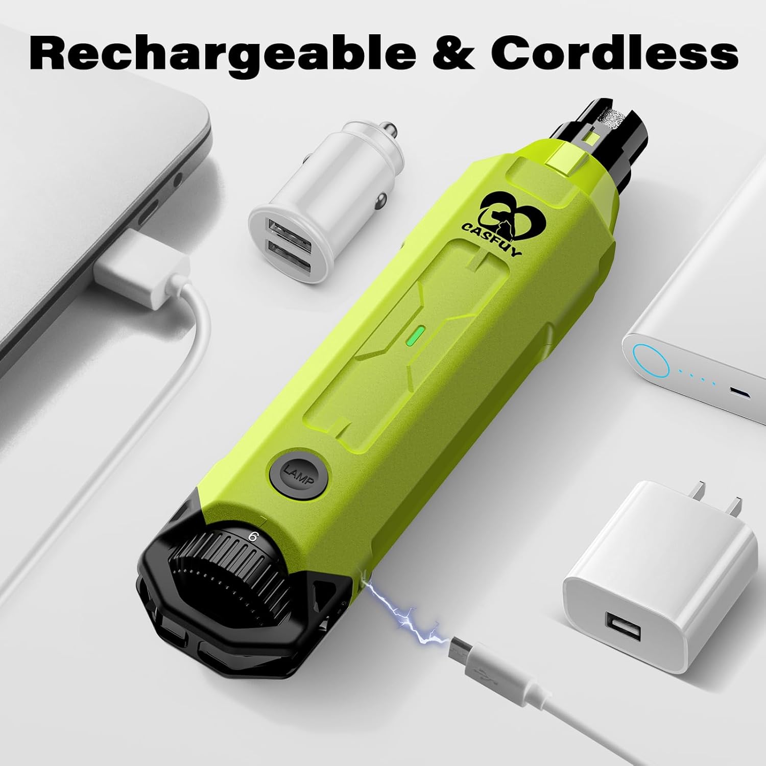 Thumbnail 5 de Casfuy 6-Speed Dog Nail Grinder – Newest Enhanced, Quiet, Rechargeable Electric Nail Trimmer