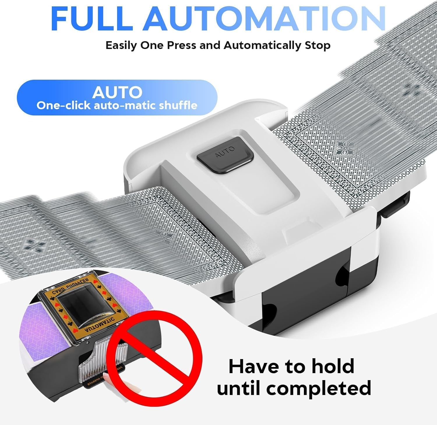 Thumbnail 1 de Kartenmischmaschine: Automatischer 1–2-Deck-Mischer mit USB-C Akku