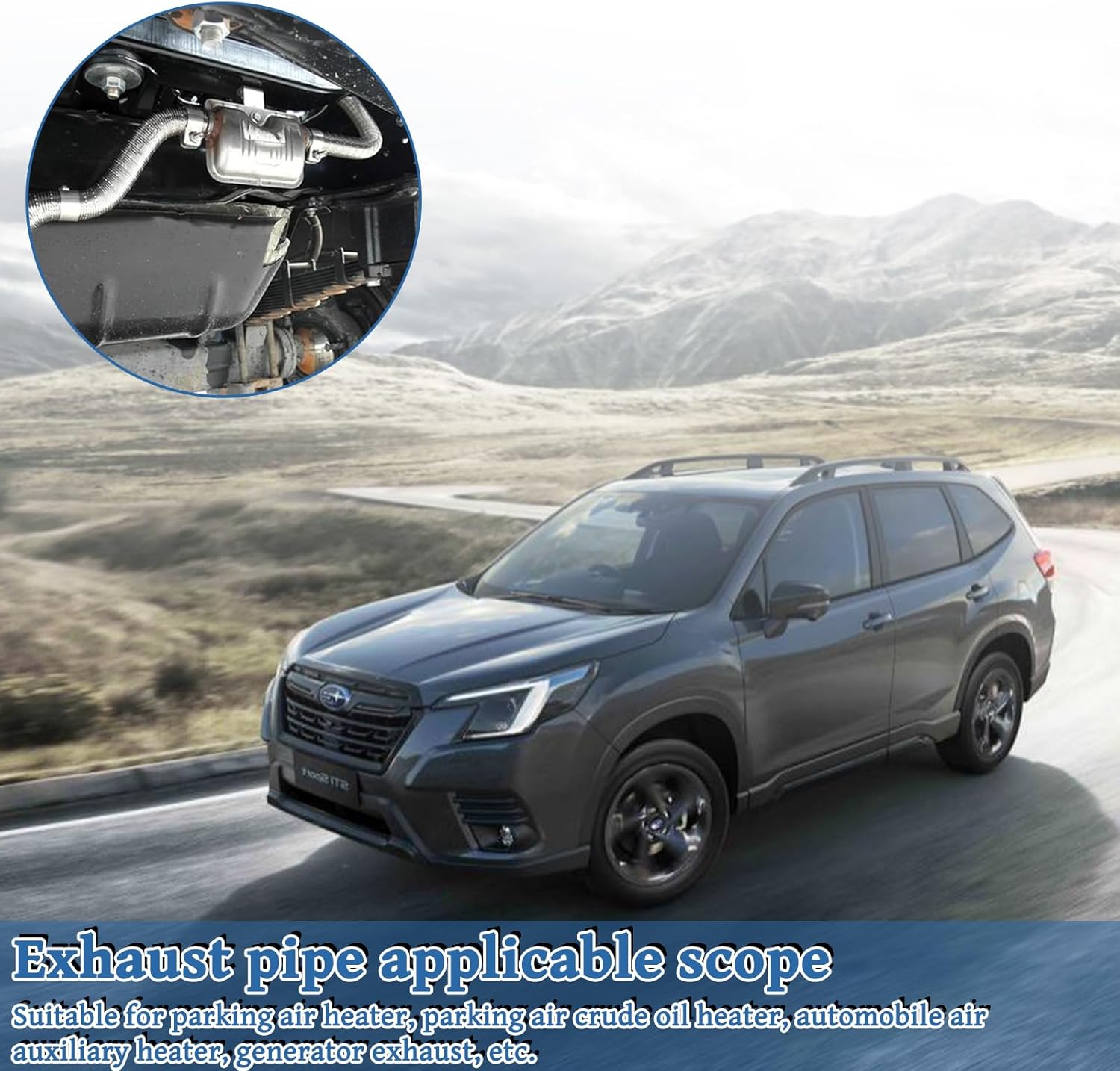 Thumbnail 5 de Diesel Heater Exhaust Pipe, 300cm Stainless Steel Exhaust Tubing with Silencer & Hose Clips