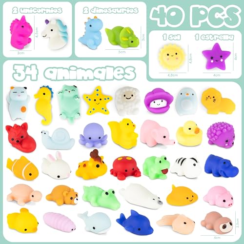 Thumbnail 2 de BONNYCO Squishy Regalos Cumpleaños Niños Colegios Pack 40: 40 formas únicas para fiestas y detalles