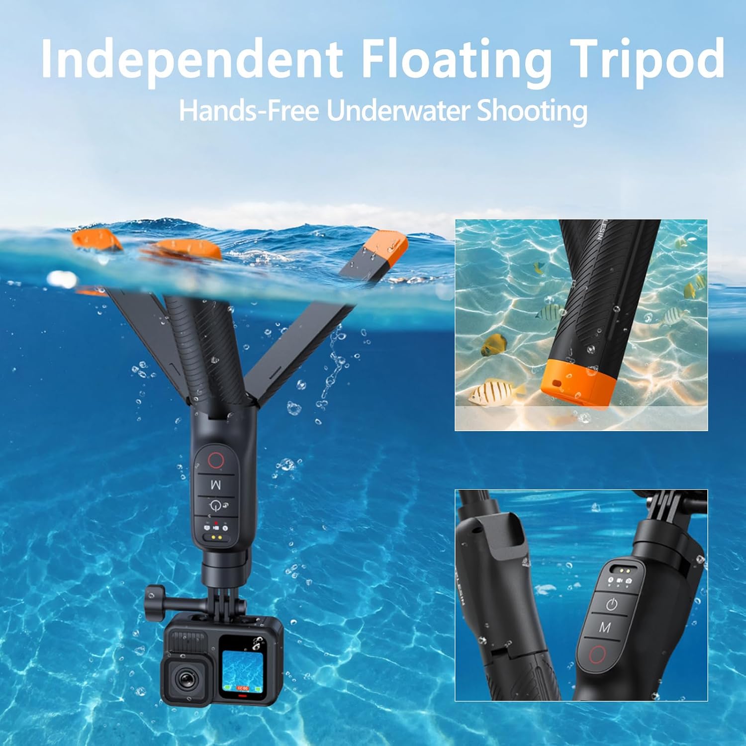 Detalle de Manico galleggiante Selfie Stick Estensibile 27,4–47,2 cm