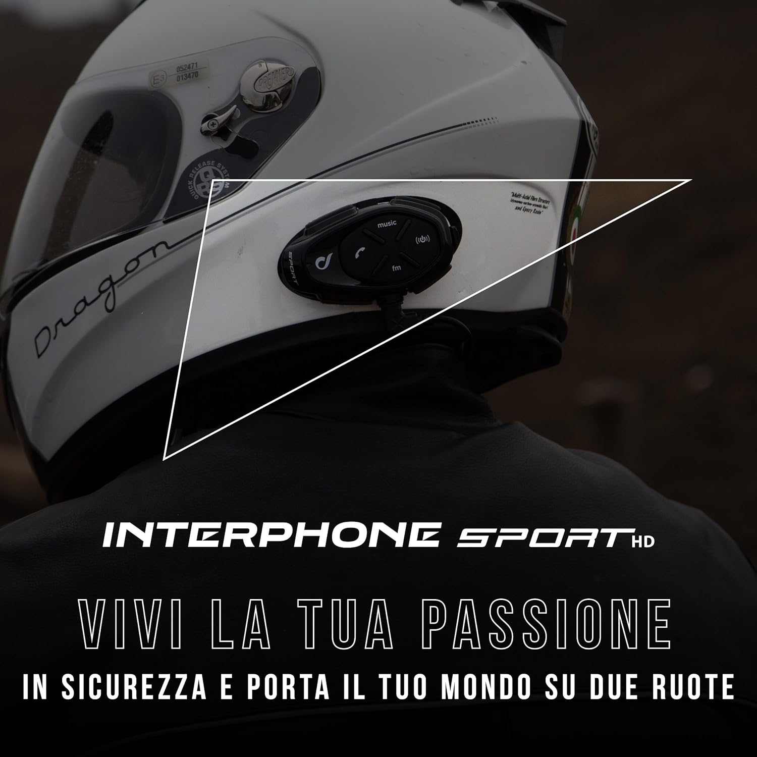 Detalle de INTERPHOSPORTHDTP – Hochwertige 40 mm High-Fidelity Kopfhörer mit DSP, Sprachbefehlen und Bluetooth Intercom
