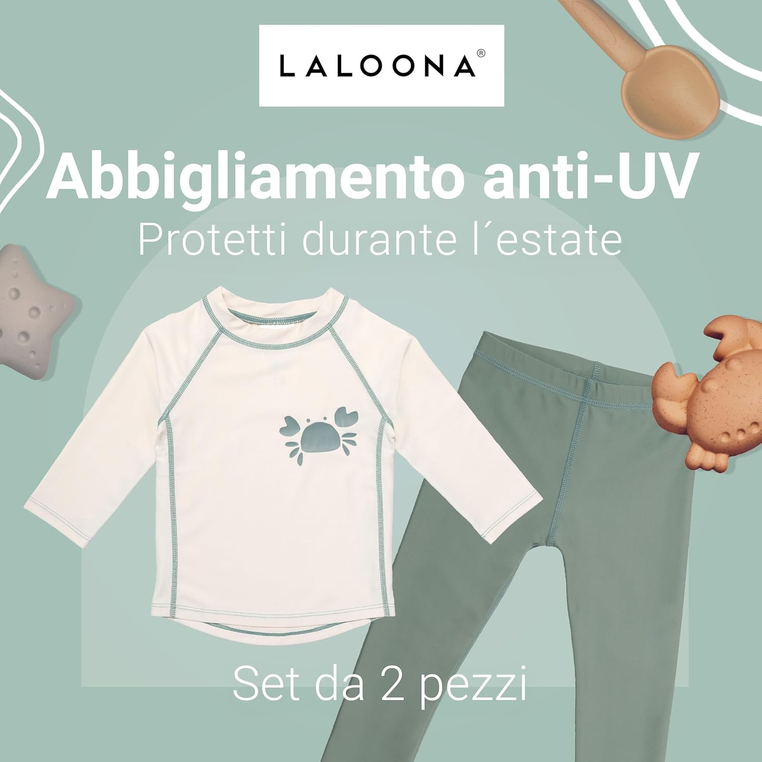Thumbnail 1 de Set LaLoona per neonato: pantaloni mare + maglia UV con protezione UPF 80+