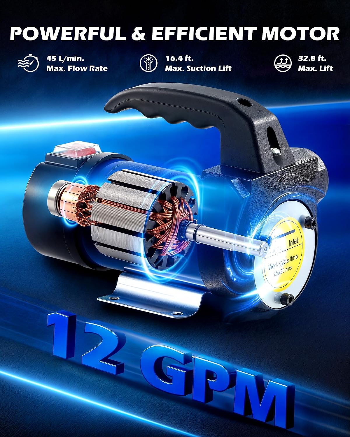 Detalle 2 de Orion Motor Tech 12V Diesel Transfer Pump ⛽
