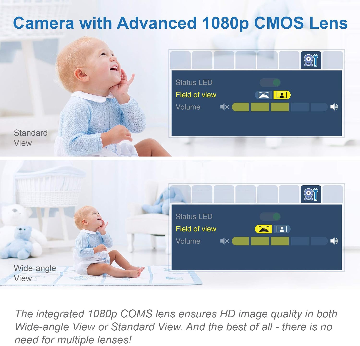 Thumbnail 5 de VTech VM919HD Baby Monitor with Camera – 7" HD Display, 360° Pan & Tilt