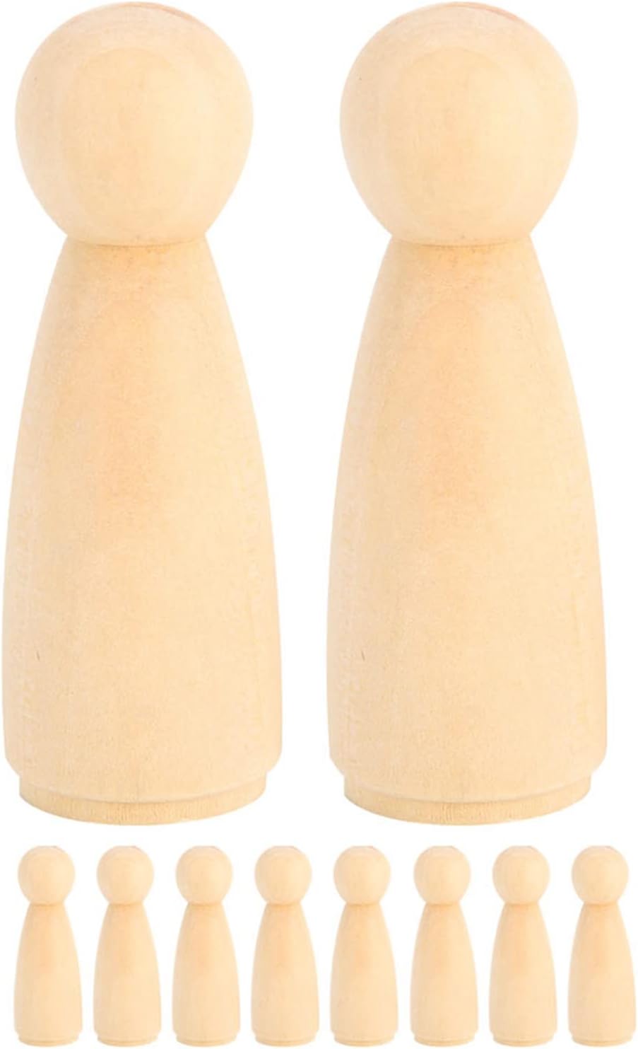 Detalle de ZJchao houten poppen, 10 vrouwelijke figuren van 75 mm om zelf te versieren