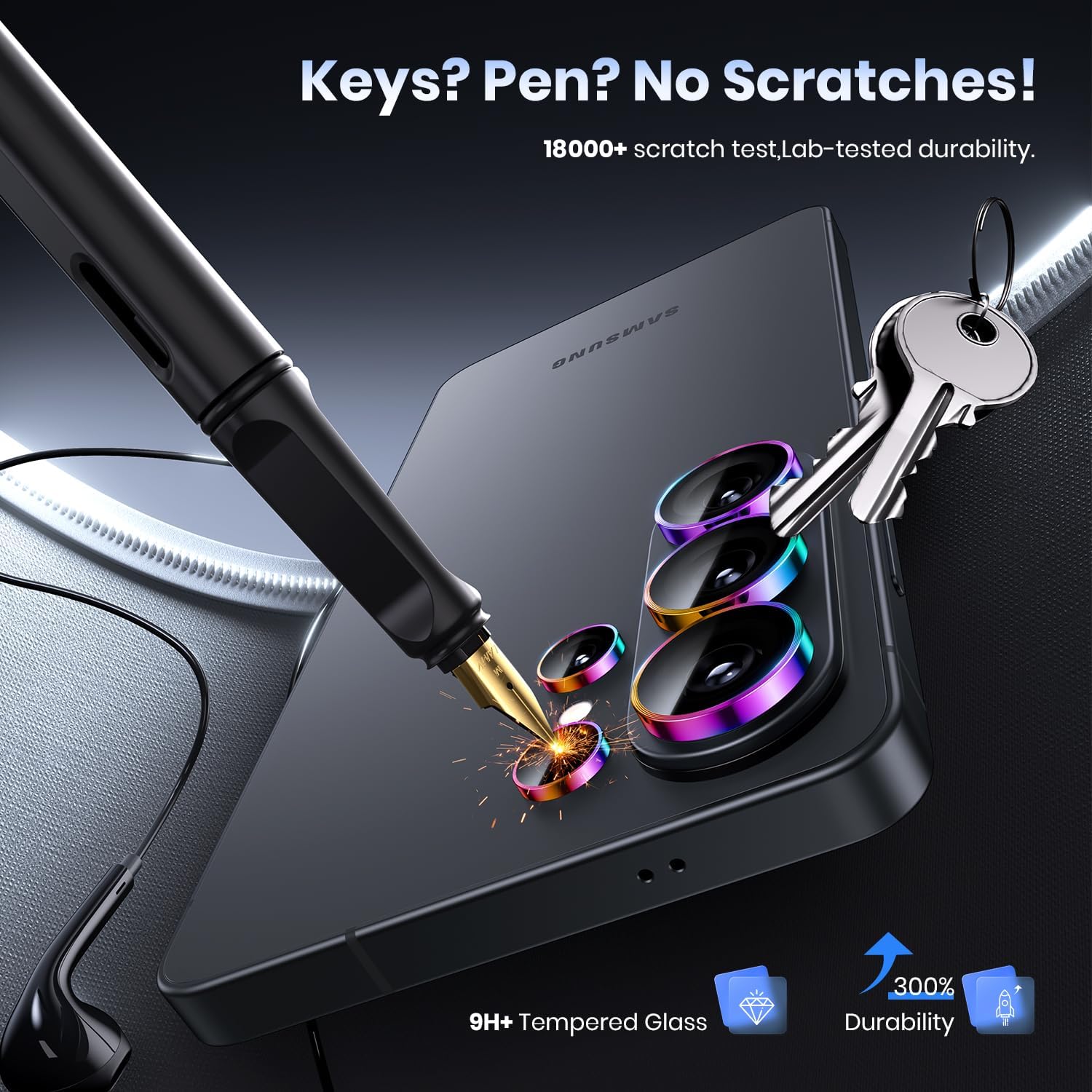 Thumbnail 2 de Hoerrye Camera Lens Protector for Samsung Galaxy S26 / S26 Plus – 9H+ Tempered Glass, 1:1 Invisible Fit