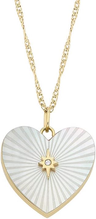 Thumbnail 6 de Fossil Damen Edelstahlcollier goldfarben mit herzförmigem Anhänger und Karabinerverschluss