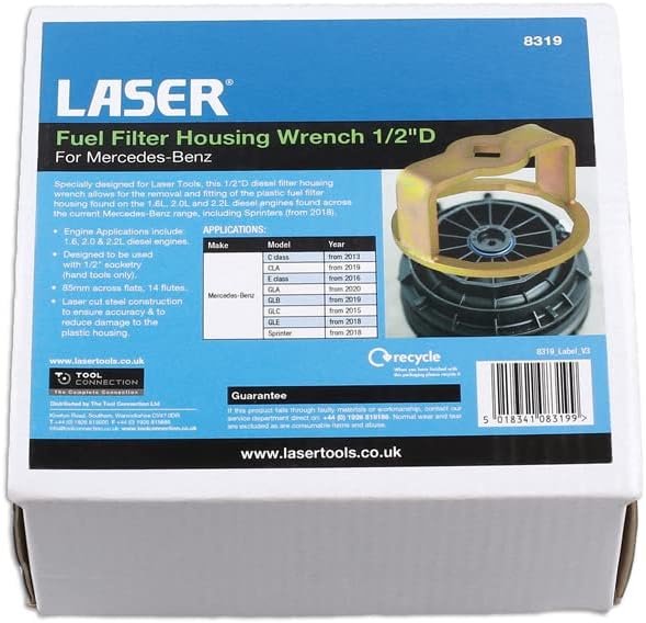 Detalle de Laser 8319 Fuel Filter Housing Wrench (1/2"D) for Mercedes-Benz